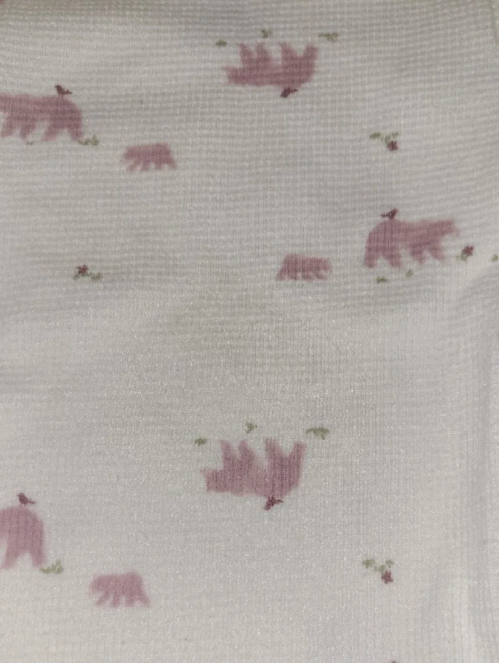 Carter's Pink Bear Sherpa Jacket and White Bear Print Outfit Set. Size 6 Months